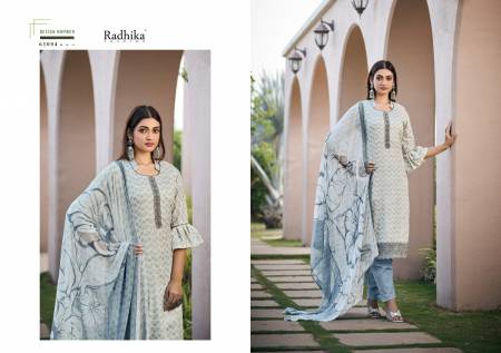 Azara Naira By Radhika Printed Cotton Dress Material
